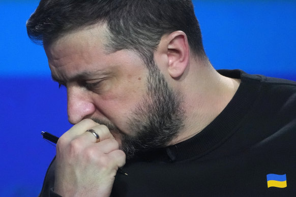 Ukraine’s President Zelensky says 41 people have been killed in a Russian missile attack. 