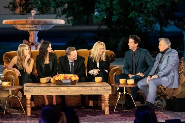 The "Friends" cast during the HBO reunion special in 2021